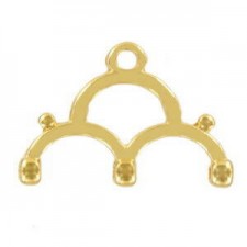 Cymbal ™ DQ metal ending Lakos III for 8/0 beads - Gold